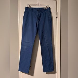 BONOBOS 31/32 (31 Waist; 32 Length) Slim Fit Chino Pant Blue